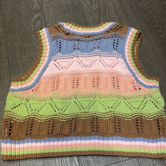 ZARA | Multicolour Crochet Knit Sweater Vest - Picture 10 of 10